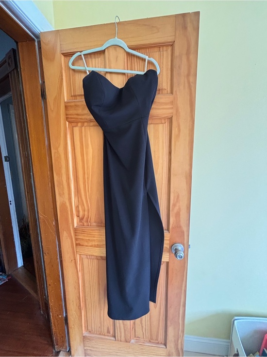 Jenny Yoo Dresses & Skirts - Jenny Yoo Black Strapless Sweetheart Midi Dress